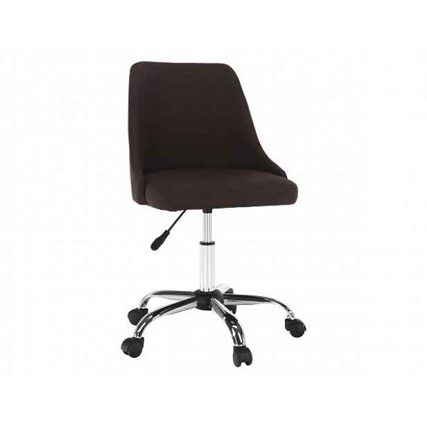 Konferenční židle EDIZ, hnědá/chrom - 48x57x78-88 cm
