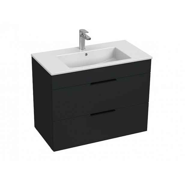 Koupelnová skříňka s umyvadlem Jika Cube 80x43x62,2 cm antracit mat H4537621763521