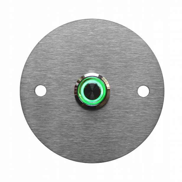 Tlačítko výstupu brány domofonu brány dveří Led D8,5 Inox nerez