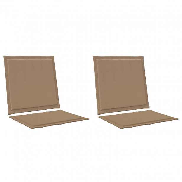 vidaXL Sedáky a zadní polštáře Polyester Taupe 47 x 45 x 2 cm