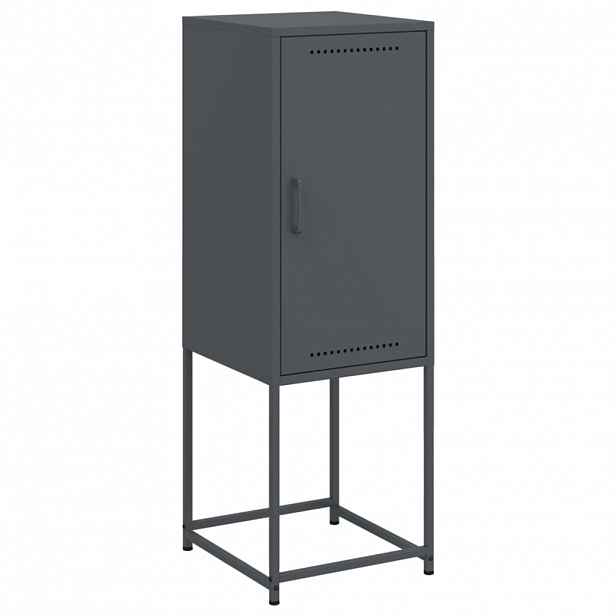 vidaXL Skříň highboard antracitová 36 x 39 x 107 cm ocel