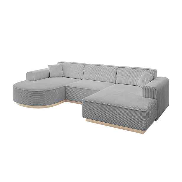 ALTDECOR SEDACÍ SOUPRAVA ve tvaru U ARRIO-U1 303x171x83 Šedá Manšestr