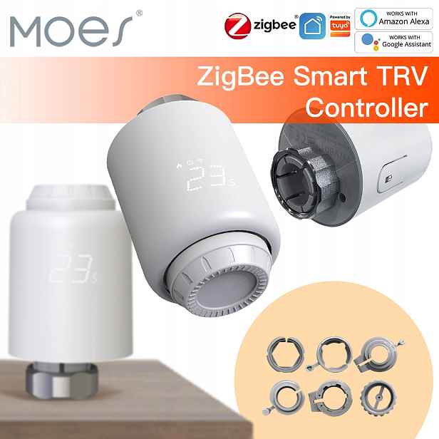 Inteligentní Termostatická Hlavice Tuya Zigbee Wifi ZTRV-PJ-601-MS-DC26