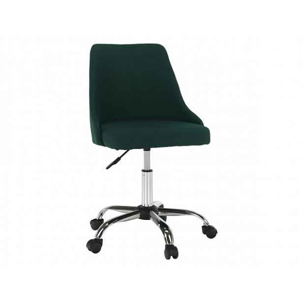 Konferenční židle EDIZ, smaragdová/chrom - 48x57x78-88 cm