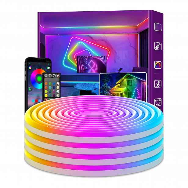Led Pásek Neonový Rgb Ailbton Elastický Voděodolný IP65 Hudební Aplikace