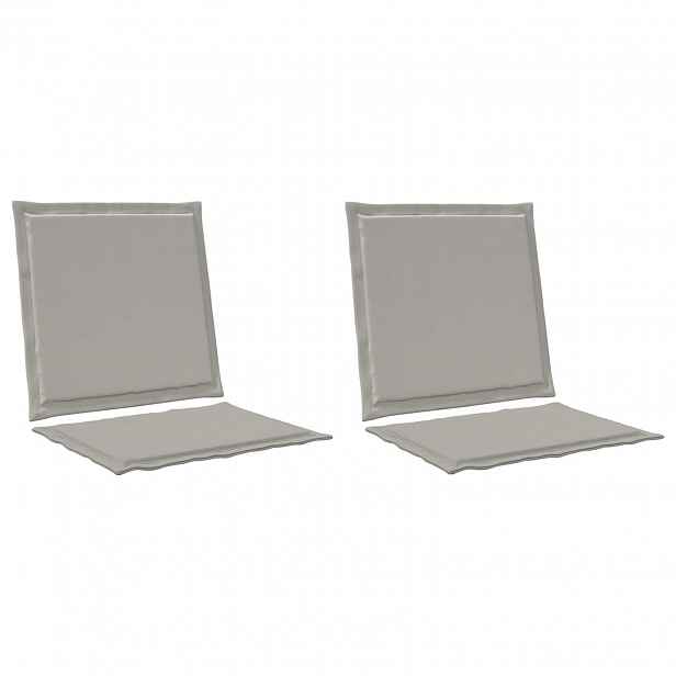 vidaXL Sedáky a zadní polštáře Polyester Světle šedá 47 x 45 x 2 cm