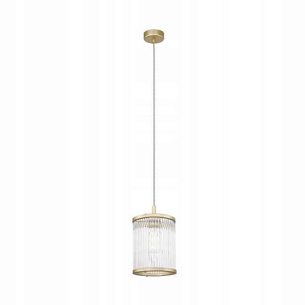 Zuma Line Závěsná lampa Sergio 1xE14 zlatá skleněná