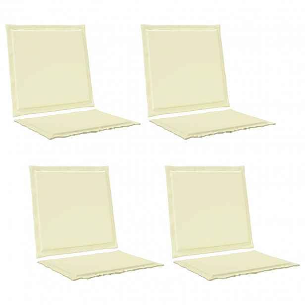 vidaXL Sedáky a zadní polštáře Polyester Krémová 47 x 45 x 2 cm