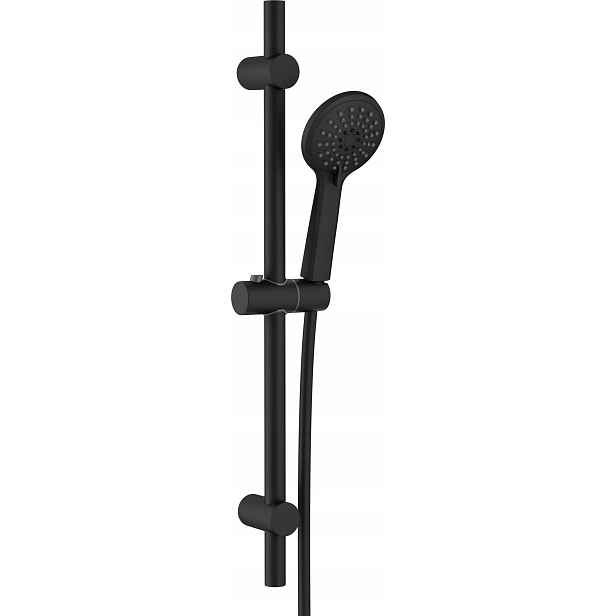 Moderní sprchový set s tyčí nero anti-calc