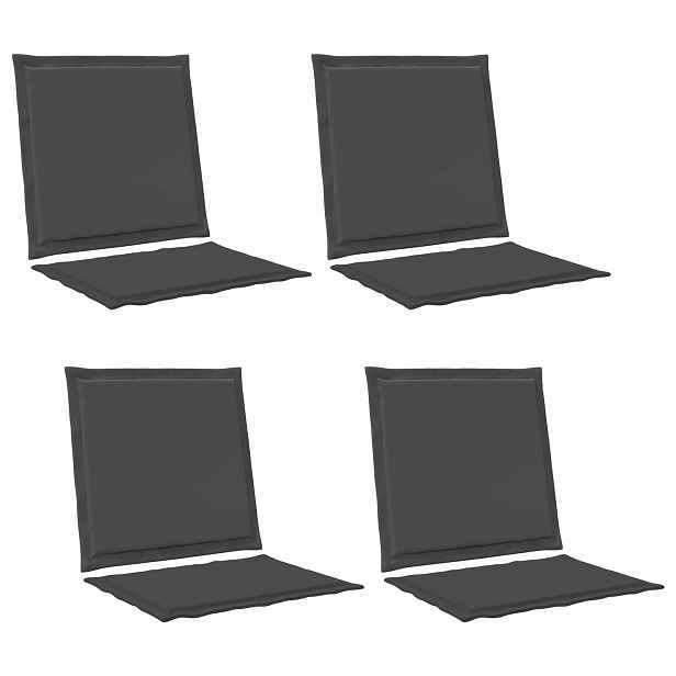 vidaXL Sedáky a zadní polštáře Polyester Antracitová 47 x 45 x 2 cm