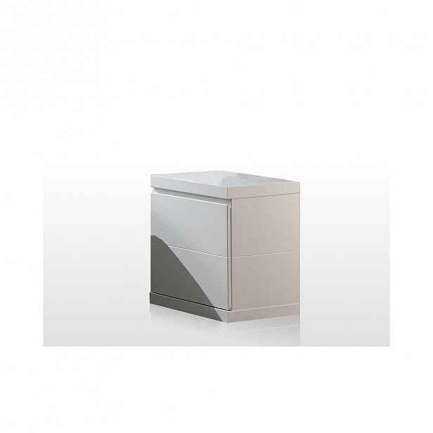 Bílý noční stolek Vipack Lara White, šířka 44 cm