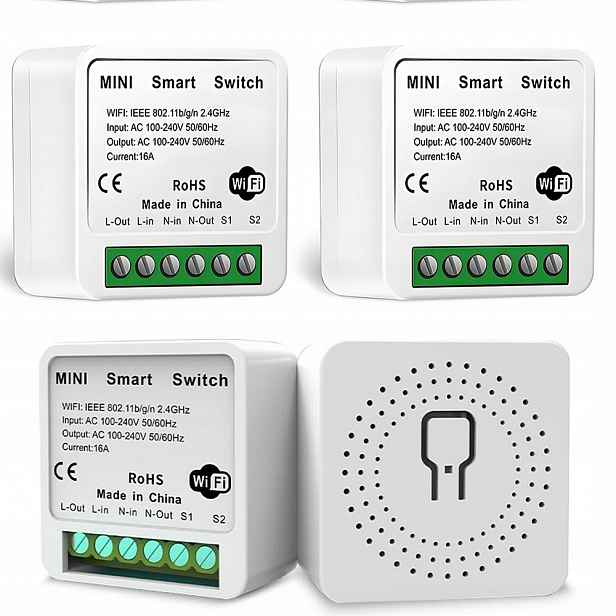 Inteligentní relé 16A Zásuvka Vypínač WiFi Tuya Smart Life