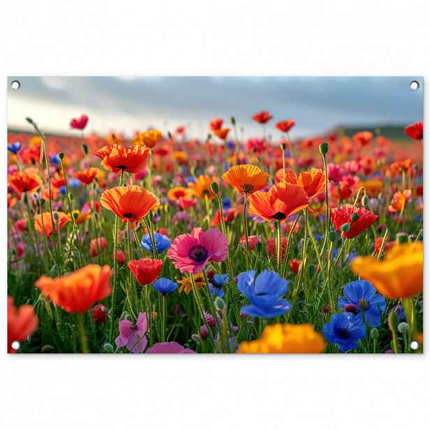 OnlyWow ZAHRADNÍ PLAKÁT Květiny - Mák - Barevné - Příroda 90x60 cm