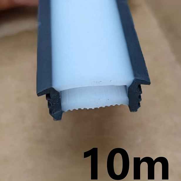 TEMU 5/10 Flexibilní Silikonový Ohýbatelný LED Difuzér Kryt Světelného Kanálu - Vestavný, Vhodný pro Světelné Pásky o Šířce 6mm-10mm, Bez Nutnosti