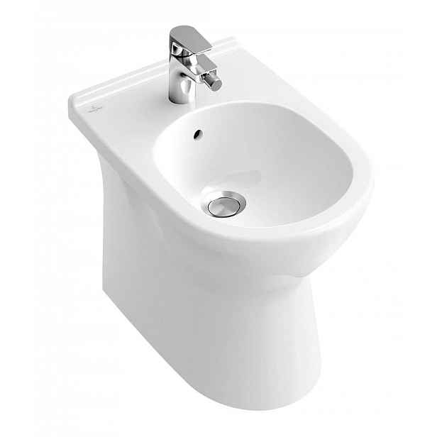 Villeroy & Boch O.novo - Stojící bidet 360x560x400 mm, 1 otvor pro baterii, CeramicPlus, alpská bílá 546100R1