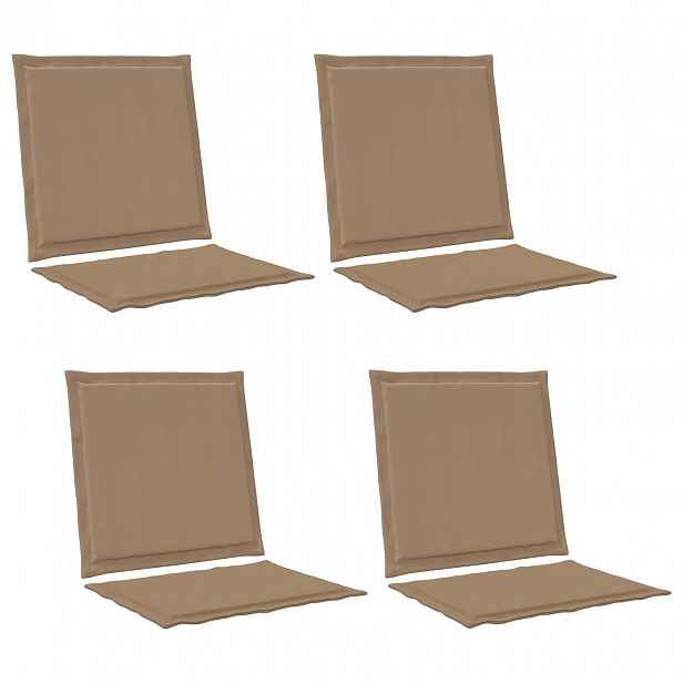 vidaXL Sedáky a zadní polštáře Polyester Taupe 47 x 45 x 2 cm