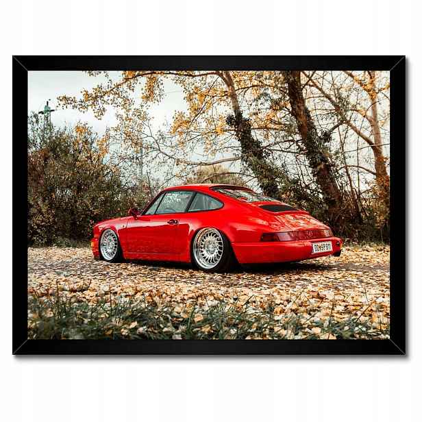 Plakáty v rámu 40x30 Červené Porsche Auto