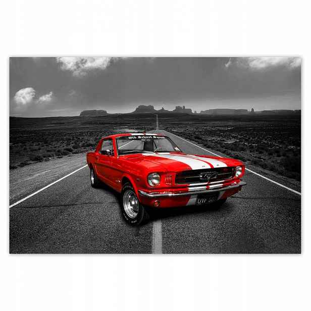 Plakáty 185x125 Červený Ford Mustang Usa