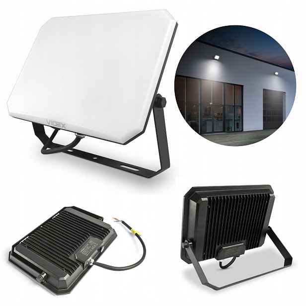 Halogenový Led zářič 100W Černý Velmi silný Dlouhá životnost Robustní