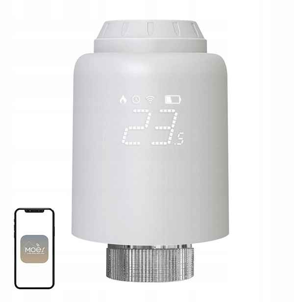 Inteligentní hlavice Moes ZTRV-PJ-601 ZigBee Tuya Smart Led Termostatická