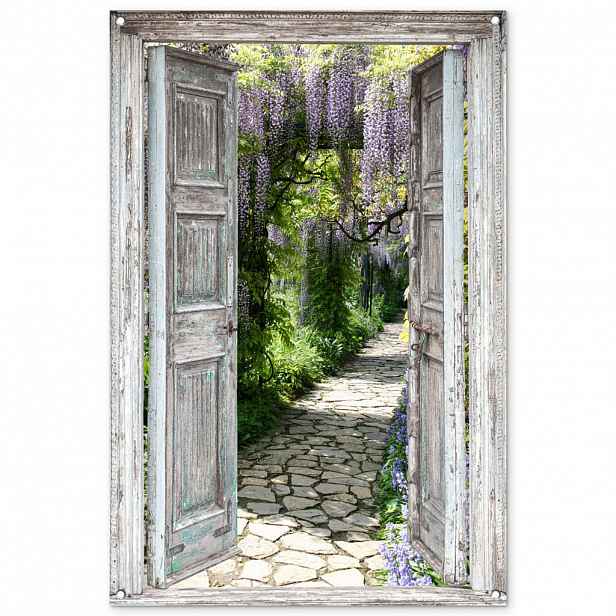 OnlyWow ZAHRADNÍ PLAKÁT Průhled - Les - Kameny - Jaro 80x120 cm