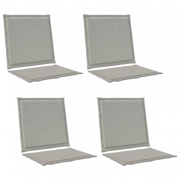vidaXL Sedáky a zadní polštáře Polyester Světle šedá 47 x 45 x 2 cm