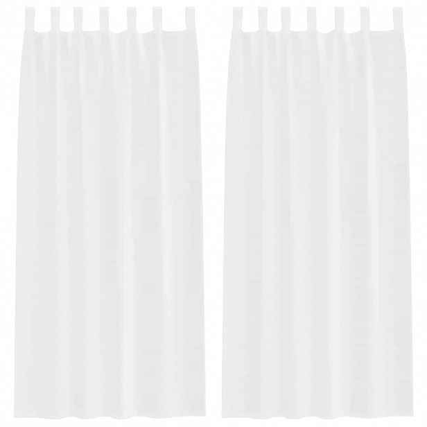 vidaXL Voile Záclona 2 ks Bílá 260 x 140 cm Polyester