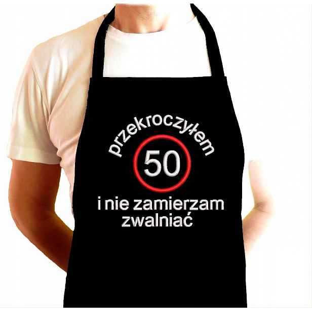 Dárek k Narozeninám 30,40,50,60,70,80 Kuchyňská zástěra S Nápisem jméno výšivka
