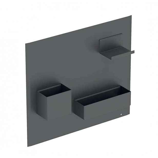 Geberit - Magnetická tabule s přihrádkami, 45x39 cm, matná láva 500.649.JK.2