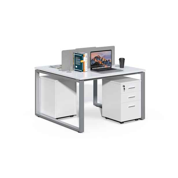 Kancelářská sestava 2 osoby Houseland Prime Max 01 120 cm bílá