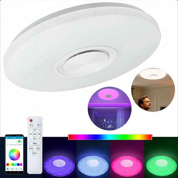 stropní svítidlo Led Kulatá 60W Dálkový Ovladač Barva Rgb App Pl Bluetooth reproduktor