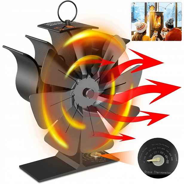 Teplovzdušný Krbový Ventilátor, Termoelektrický Ekologický Větráček