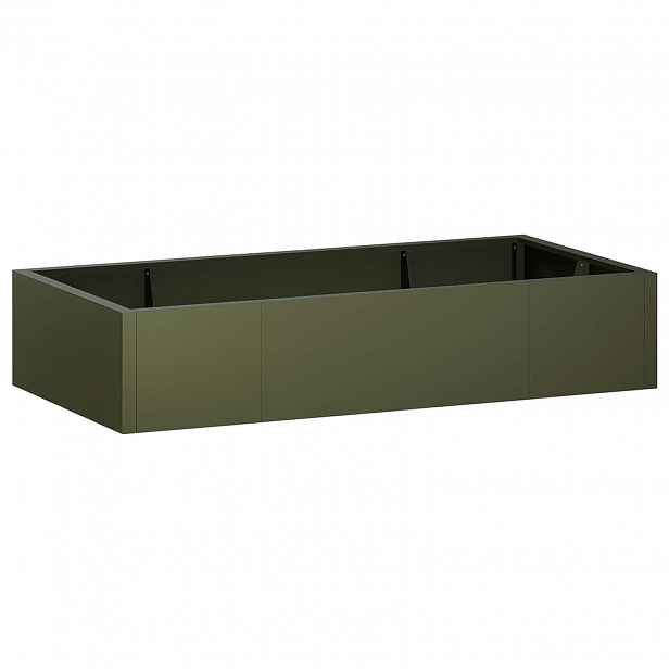 vidaXL Opěrná zeď 6 ks 200 x 100 x 50 cm Ocel Olivově zelená