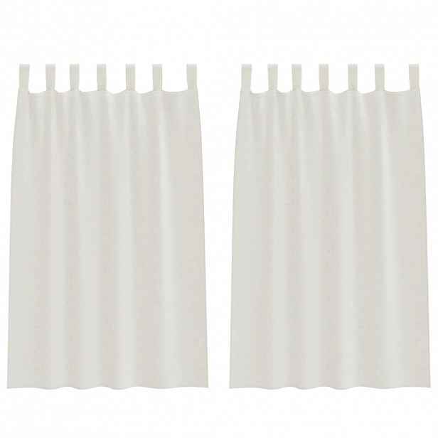 vidaXL Voile Záclona 2 ks Krémová 175 x 140 cm Polyester