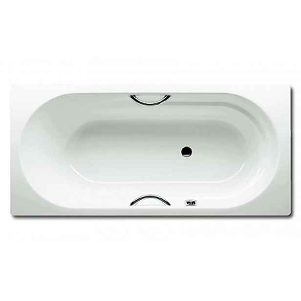 Kaldewei Ambiente - Obdélníková vana Vaio Star 961, 170x80 cm, s otvory pro madla, bílá - vana, celoplošný antislip, Perl-Effekt, nestandardní přepad,
