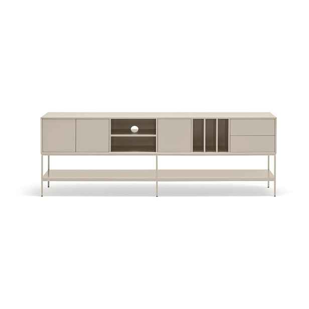 Krémový TV stolek 220x74x45 cm Platt – Teulat