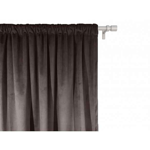 Závěs do dětského pokoje VELVET Zvolte barvu: Tmavě hnědá, Zvolte rozměr: 140 x 280 cm (šířka x výška)