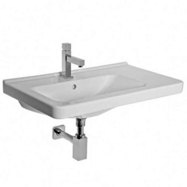 Jika old JIKA CUBITO PURE H8124221001041 - Cubito umyvadlo asymetrické 75 x 45 cm pravé; s otvorem pro baterii; bílé/PERLA
