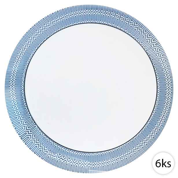 Mělké keramické talíře 26cm, 6ks, Perfect Home 72255