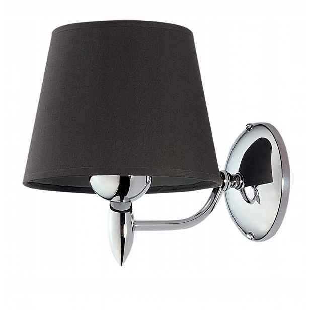 Nástěnná lampa Galaxy Stříbrná Černá Stínidlo 1xE27 Nástěnná lampa do obývacího pokoje