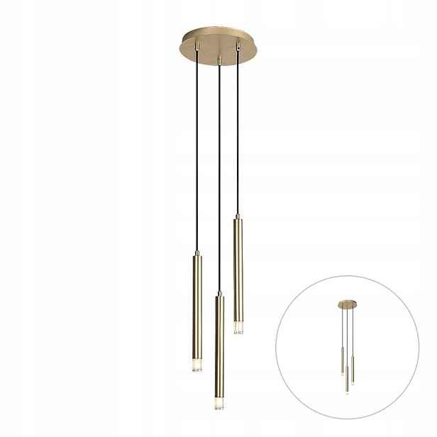 Závěsná stropní lampa Lustr 3xG9 5W Zlatá Moderní Ramira Rabalux