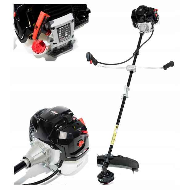 Motorový Křovinořez Podřezávač Nax Motor Briggs 51,7CC Ramenní Popruhy Vlasec Kotouč 2V1