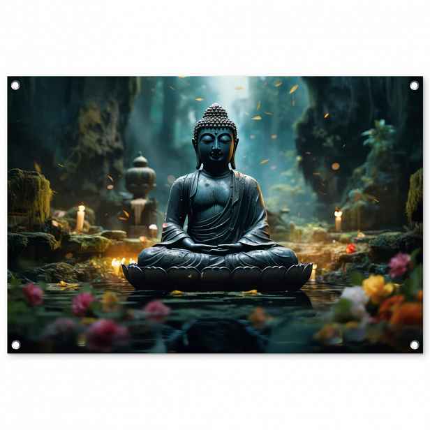 OnlyWow ZAHRADNÍ PLAKÁT Buddha - Socha - Buddha - Zen - Umění - Buddha 90x60 cm