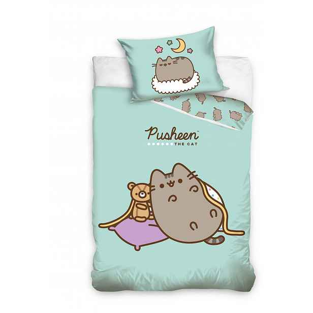 Pusheen Povlečení Pusheen Kočka S Medvídkem 160x200