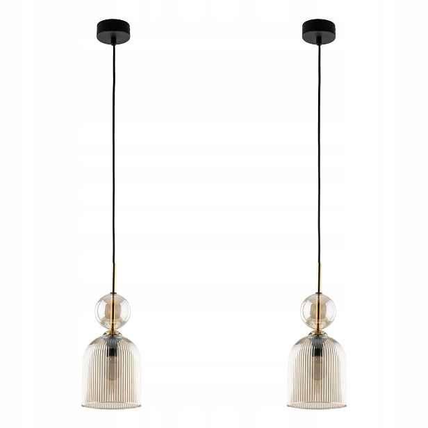 Tk Lighting Sada 2x Převis Stropní Svítidlo Kov Oranžová E14 pro