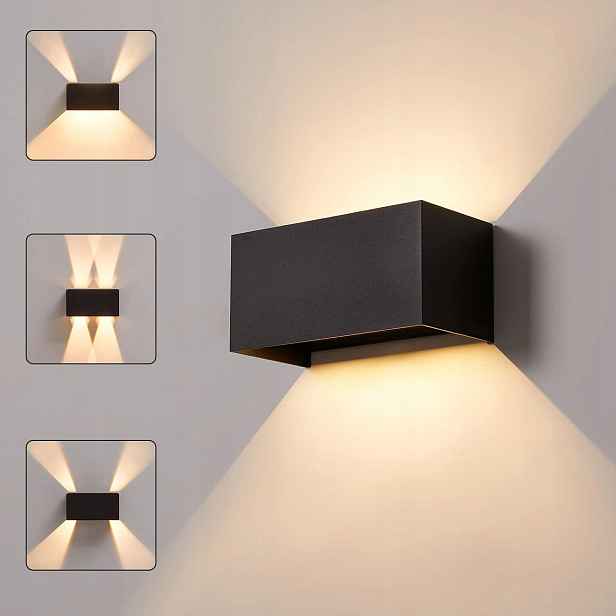 Fasádní nástěnná Led lampa Venkovní nástěnné svítidlo Zahradní Horní Dolů Hliník