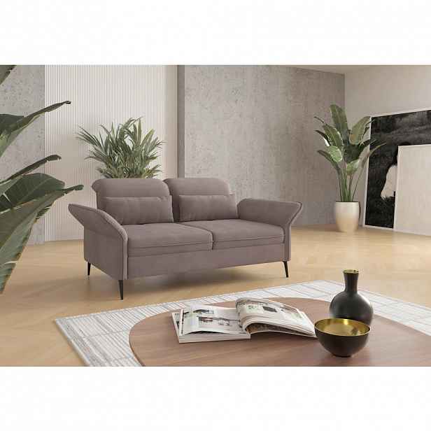 Sit & More TŘÍMÍSTNÁ POHOVKA, textil, šedohnědá