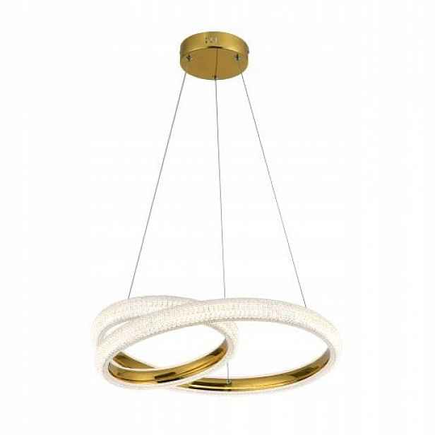Moderní křišťálová lampa Ring Auxerre Zlatá 50 cm obývací pokoj hala