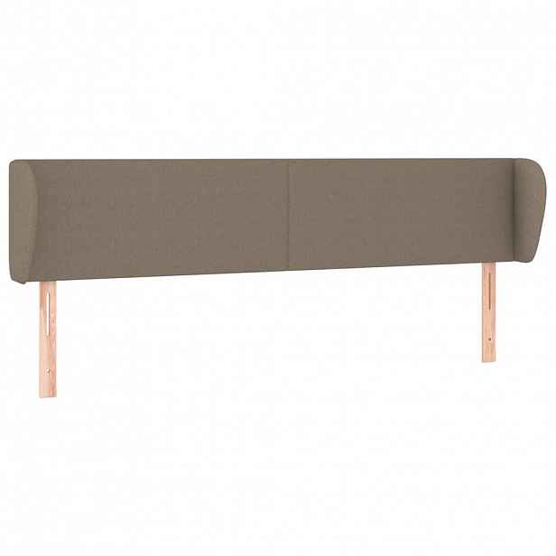 vidaXL Čelo postele typu ušák taupe 163x23x78/88 cm textil