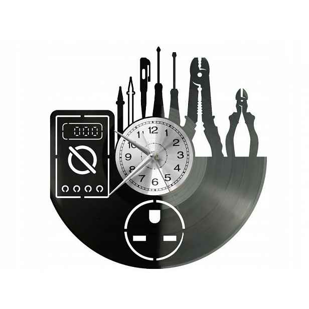 Elektrika Dárek Originální dekorace do domu Hodiny z vinylové desky